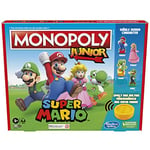 Hasbro Monopoly Junior Super Mario Edition Jeu de Plateau à partir de 5 Ans Joue dans Le Royaume des Champignons comme Mario, Peach, Yoshi ou Luigi, Multi(version Allemagne)