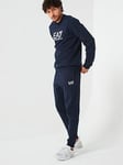 EA7 Emporio Armani Visibility Centre Logo Crew Tracksuit - Dark Blue, Dark Blue, Size M, Men