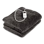 Electric Heated Blanket - Warm Fleece Overthrow with a Digital Control & Adjustable Timer