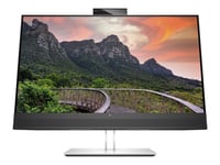 HP E27m G4 Conferencing Monitor - E-Series - écran LED - 27" - 2560 x 1440 QHD @ 75 Hz - IPS - 300 cd/m² - 1000:1 - 5 ms - HDMI, DisplayPort, USB-C - haut-parleurs - argent (support), tête noire