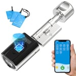 WELOCK SECBN51 Smart Lock,Fingerprint Door Lock,Keyless Entry Door Lock,5-in-1 Electronic Fingerprint Bluetooth Smart Lock for Garage,Home,Office Locks,Supports Alexa,RFID keycard,App Control