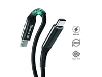 Crong Armor Link - 60W Usb-C Till Usb-C Flätad Kabel 150Cm (Svart)