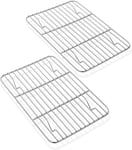 Set of 2 Mini Cooling Racks, Small Grill Wire Rack for Oven Roasting, Cooking