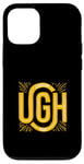 Coque pour iPhone 12/12 Pro University Varsity-Gold UGH ! Mood Varsity-Jaune Doré