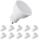 10-pack GU10 LED-lampor, 7W, varmvit 3000K, 120° stråle