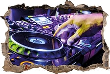 pixxp Rint 3D WD 2840 _ 62 x 42 DJ Platine Murale percée 3D Sticker Mural, Vinyle, Multicolore, 62 x 42 x 0,02 cm
