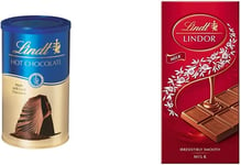 Lindt Hot Chocolate, 300g & Lindor Milk Bar, 100g