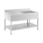 Royal Catering Rostfri diskho - 1 ho Rostfritt stål 140 x 70 cm