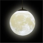 3D Moon Lustre-Lune Plafonnier lustre lune plafonnier planete suspension luminaire lune Restaurant Bar Maison Chambre d'Enfant Lustre LED(Ampoule