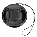 58mm Center pinch Snap on Front Lens Cap Cover for Canon Nikon Sony with string