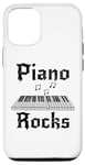 Coque pour iPhone 12/12 Pro Piano Rocks, pianiste musicien rock Goth