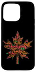 iPhone 15 Pro Max Thanksgiving Maple Leaf Word Cloud Turkey Day Fall Tradition Case