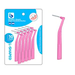 Angle Interdental Brushes – L Shape 10 Pack | Angled Interdental Brush Stick