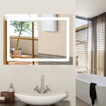 Oobest - Skecten Miroir Mural avec Éclairage led Interrupteur Tactile Miroir Lumineux pour Salle de Bain 60*80 cm