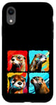 iPhone XR Otter Pop Art Colorful Drawing Painting Case