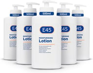 E45 Body Lotion 500 Ml X5 Pack – E45 Moisturising Lotion with Pump – Daily Moist
