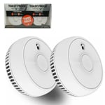 2 x Fire Smoke Detector Alarm Home Gas Sensor Fireangel 2 Pack with Batteries