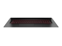 Hp 862973-071, Kabinett + Tastatur, Spansk, Bakgrunnsbelyst Tastatur, Hp, Omen 17-W100, 17-W200