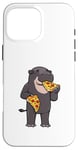 Coque pour iPhone 16 Pro Max Hippopotame pygmée mangeur de pizza Animaux sauvages