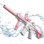 Elektrisk Vattenpistol för Vuxna Automatisk Sprutpistol Vattenpistol Sommar Sprutpistol Leksak Pool Strand Vattenleksaker - pink