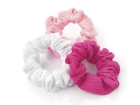 Pink White Hot Pink Thick Woven Hair Scrunchie Bobbles Hair Band Accessory