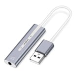 carte son externe USB C vers Jack 3.5mm, adaptateur de casque Audio Microphone pour Macbook PC portable [30208DD]