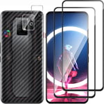 [2+2+2 Pièces] Protection Écran&caméra&arriere Compatible Avec Nubia Red Magic 7 Pro / 7s Pro, [Amical Avec Coque] Verre Trempé, Résistant Aux Rayures,(Transparent)[X999]