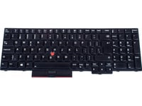 Primax - Ersättningstangentbord För Bärbar Dator - Med Trackpoint, Ultranav - Bakgrundsbelyst - Qwerty - Nordisk - Svart - För Thinkpad E580  E590  L580  L590  P52  P53  P53s  P72  P73  T590