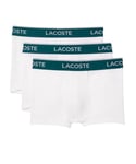 Lacoste Mens boxer shorts - White Cotton - Size Medium