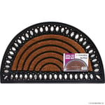 HEAVY DUTY NON SLIP DOOR MAT HOME SEMI CIRCLE GRILL RUBBER NATURAL COCO 40 X 70