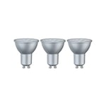 Paulmann 28430 LED 3-Unit Pack Reflector 6.5W GU10 230V 2700K, Aluminium