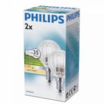 Halogenlampa Philips E14 28W P45 2-pack 370lm