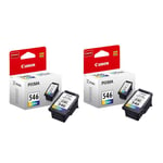 2x Canon CL546 Colour Original Ink Cartridges For PIXMA TS3452 Inkjet Printer