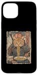 Coque pour iPhone 15 Plus Samurai Cat Loves Ramen Anime Drôle Anime Art Japonais Samouraï