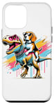 Coque pour iPhone 12 mini Pop Art Dinosaur T-Rex Beagle Tyrannosaure Rex