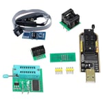 1Set CH341A 24 25 Serie EEPROM Flash BIOS USB Programmer+SOIC8 SOP8 Test Clip+SPI .8V Adapter+SOP8