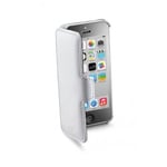 ETUI HOUSSE FOLIO EFFET CUIR CELLULARLINE POUR APPLE IPHONE 5C BLANC