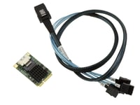 Carte Mini PCIe MiniPCIe 4 PORTS SATA 6G Chipset MARVELL 88SE9215 Connecteur MiniSAS SFF-8087 - Avec cordon fournii