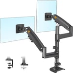 NB North Bayou Dual Monitor Arm Desk Mount, Adjustable Gas Spring Monitor Stand