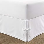 Laura Ashley Cache-sommier de Luxe de qualité hôtelière, Facile à Installer, Anti-Plis et résistant à la décoloration, Design élégant pour décoration d'intérieur, 100% Coton, Blanc, lit Double