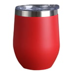 Isolerad vattenflaska BPA-fri läckagesäker varm kall rostfritt stål isolerad mugg för resor utflykt hem 12oz 360ml  12oz Red