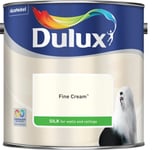 Dulux Silk Interior Walls & Ceilings Emulsion Paint 2.5L - Fine Cream