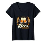 Womens Beer Enthusiast Beer Drinker Bavaria V-Neck T-Shirt