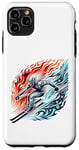 Coque pour iPhone 11 Pro Max Feu Et Glace Ski Aventure