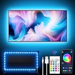 GIPOYENT LED Lights for TV, 7MLED TV Backlight, for 65-85 Inch TV, Music Sync LED TV Light with Bluetooth Function - RGB Color Changing Light Strip for Home Theater (23ft)