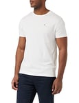 Tommy Hilfiger T-Shirt Homme Manches Courtes Encolure Ronde, Blanc (White), L