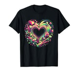 Flower Heart Love Tee - Unique Valentines Day Girls Women T-Shirt