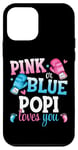 iPhone 12 mini Pink Or Blue Popi Loves You Boxing Gender Reveal Party Case