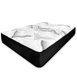 amuéblate online Matelas viscoélastique Hybride Visco Box avec Noyau à Ressorts ensachés, Confort Optimal, fermeté intermédiaire, Anti-acariens, antibactérien et hypoallergénique, 105 x 190 cm