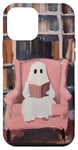 iPhone 12 mini Cute Reading Ghost Pink Book Lover Bookish Library Art Case